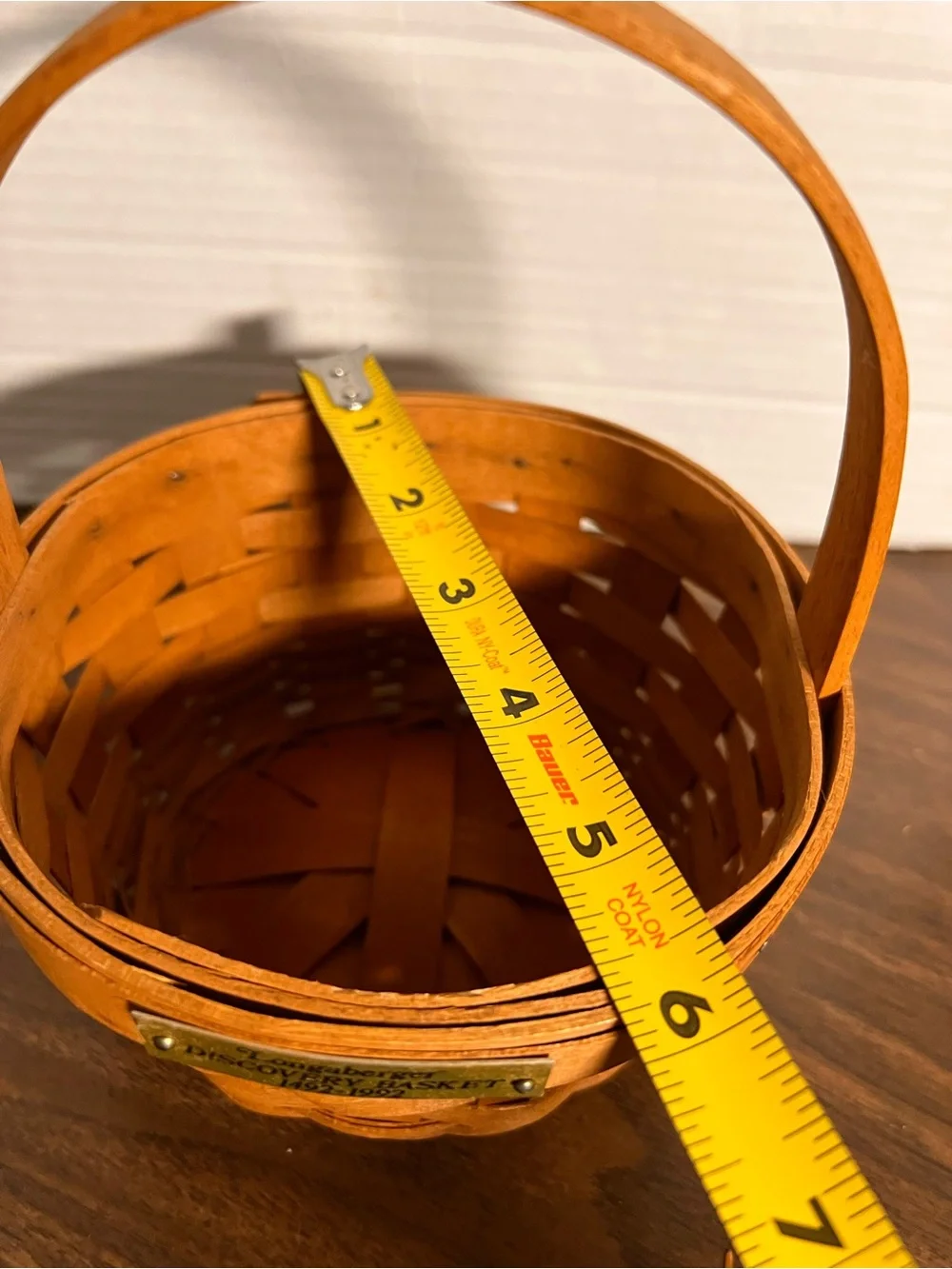 Bauer Orange Handwoven Picnic Basket with Handle